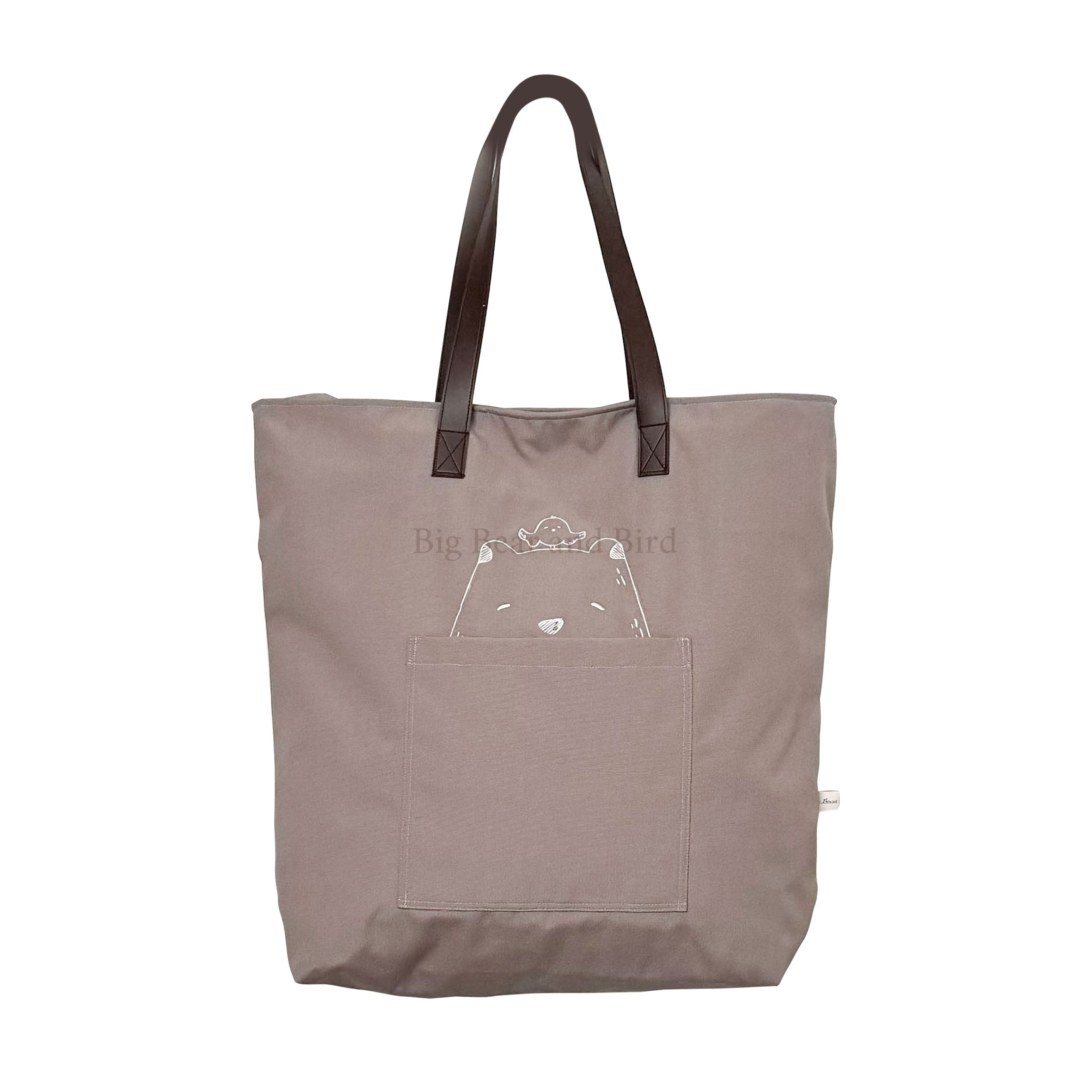 BEARY BIG Tote Bag in Ash